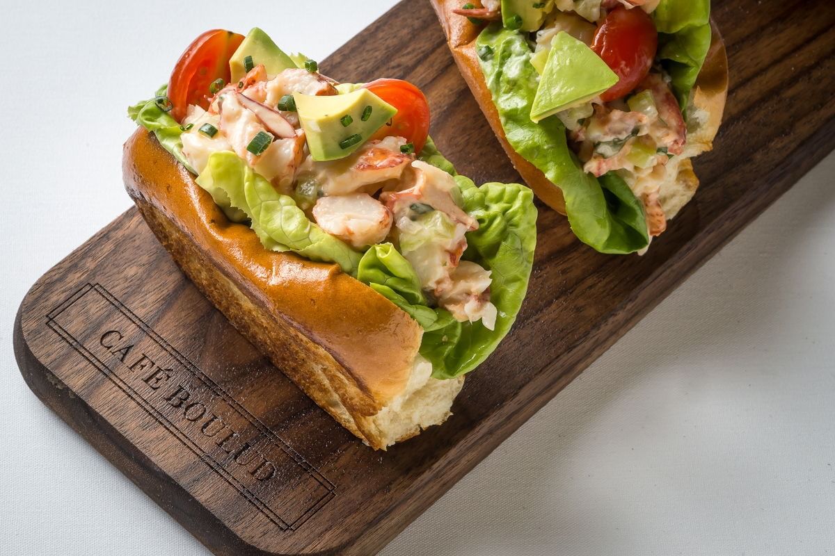 Lobster roll served in Café Boulud at Brazilian Court