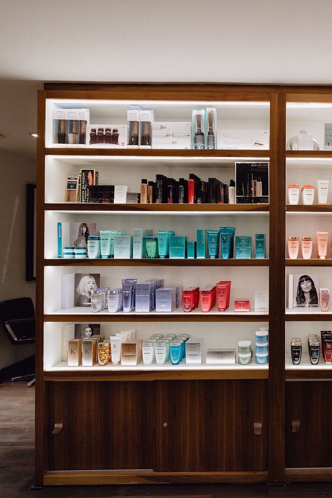 Beauty product showcase in-salon at Brazilian Court 