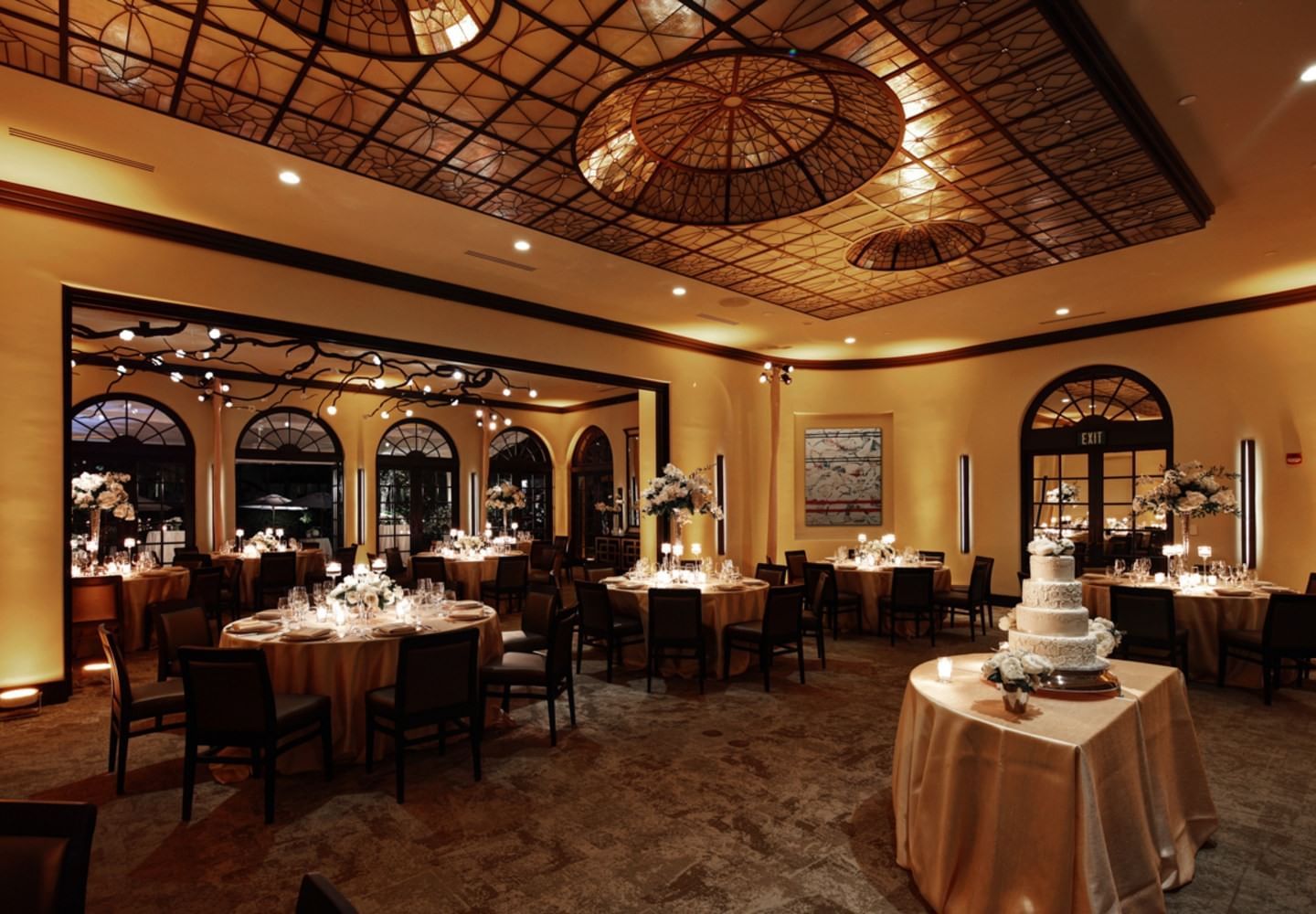 Event room arranged for a wedding at Brazilian Court 